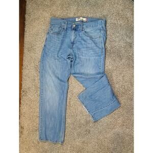 Vintage Levi's 569 Loose Straight Jeans 32x30 Faded Blue Distressed Denim Y2K